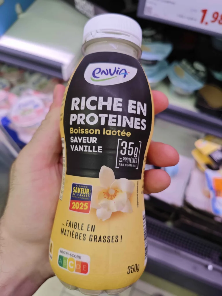 mon test Yaourt &agrave; boire Prot&eacute;in&eacute; Envia Lidl