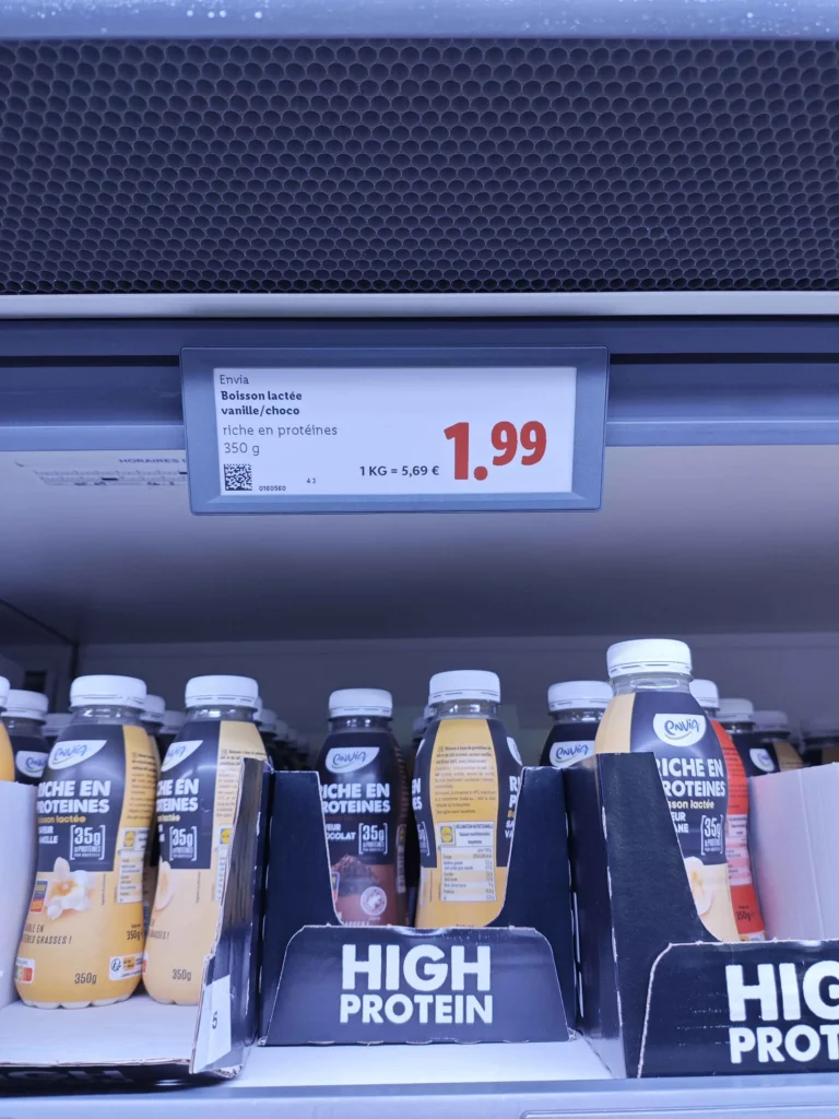 prix Yaourt &agrave; boire Prot&eacute;in&eacute; Envia Lidl