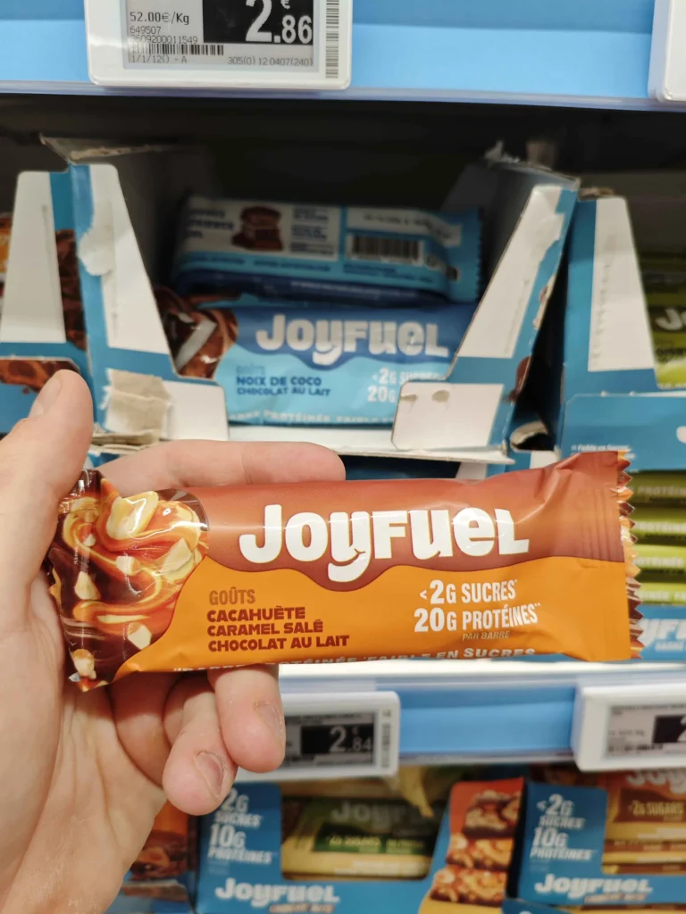 je teste Barre Prot&eacute;ine Joyfuel