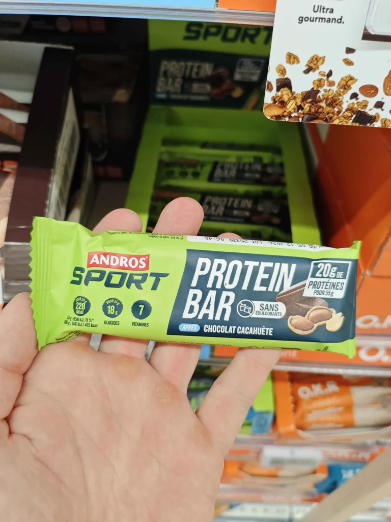 je teste barre proteine andros sport