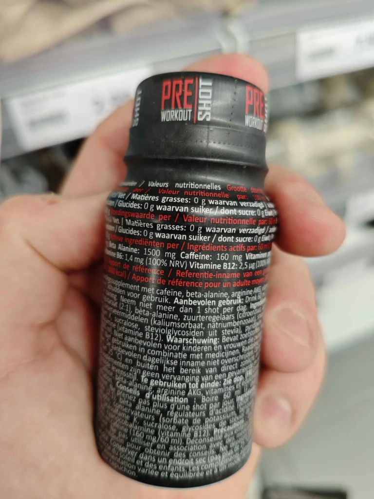 composition Pre-Workout Shot XXL Nutrition