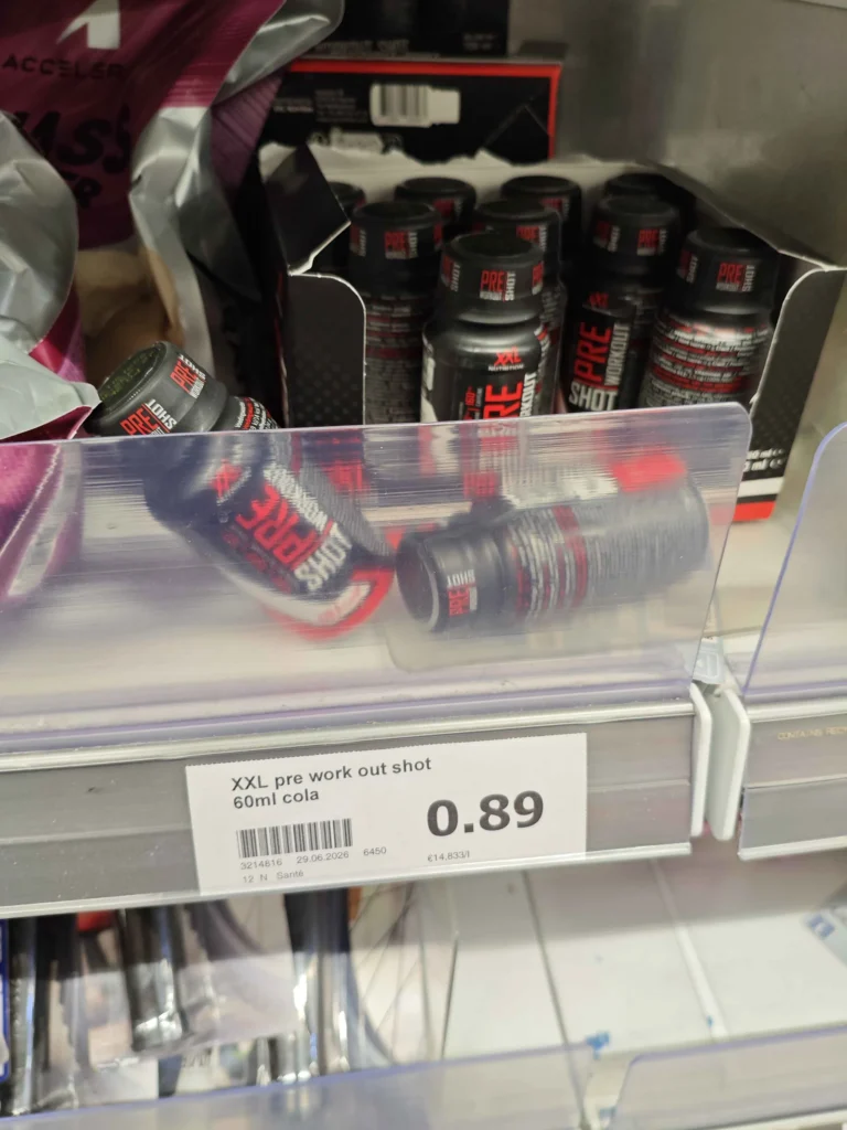 prix en rayon Pre-Workout Shot XXL Nutrition
