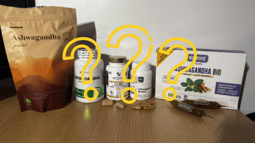 Les bienfaits de l'ashwagandha repr&eacute;senter par ceux que je consomme