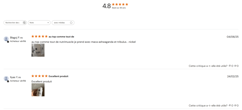 Avis clients Rhodiola Rosea Rhodiolife&reg; Nutrimuscle