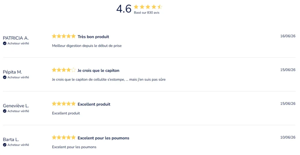 avis clients bromélaïne Dynveo