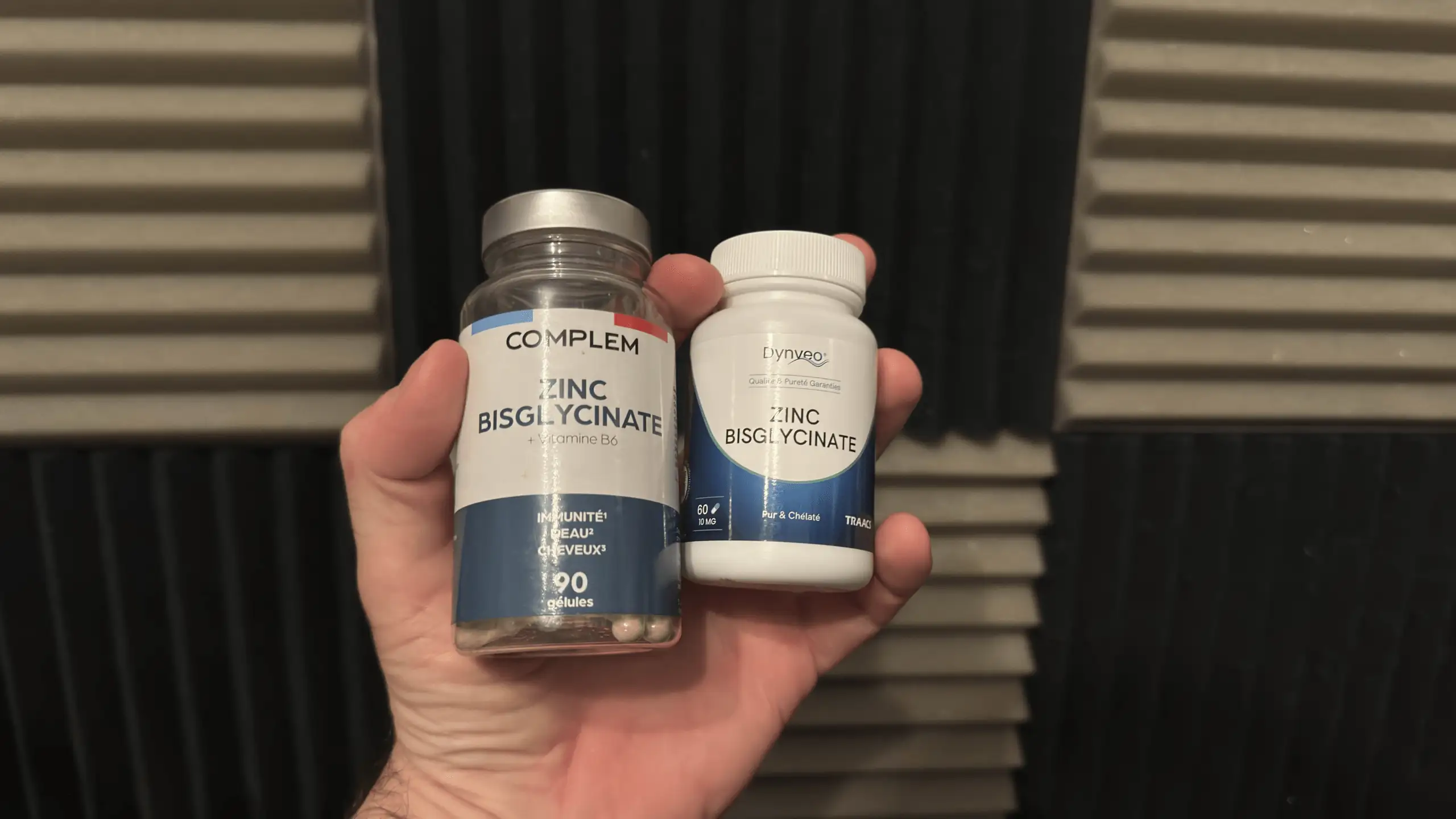 Les compl&eacute;ments &agrave; bases de zinc bisglycinate que j'ai test&eacute; et que je consomment