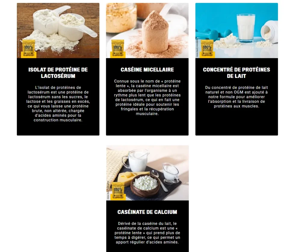 composition Whey Crazy Nutrition