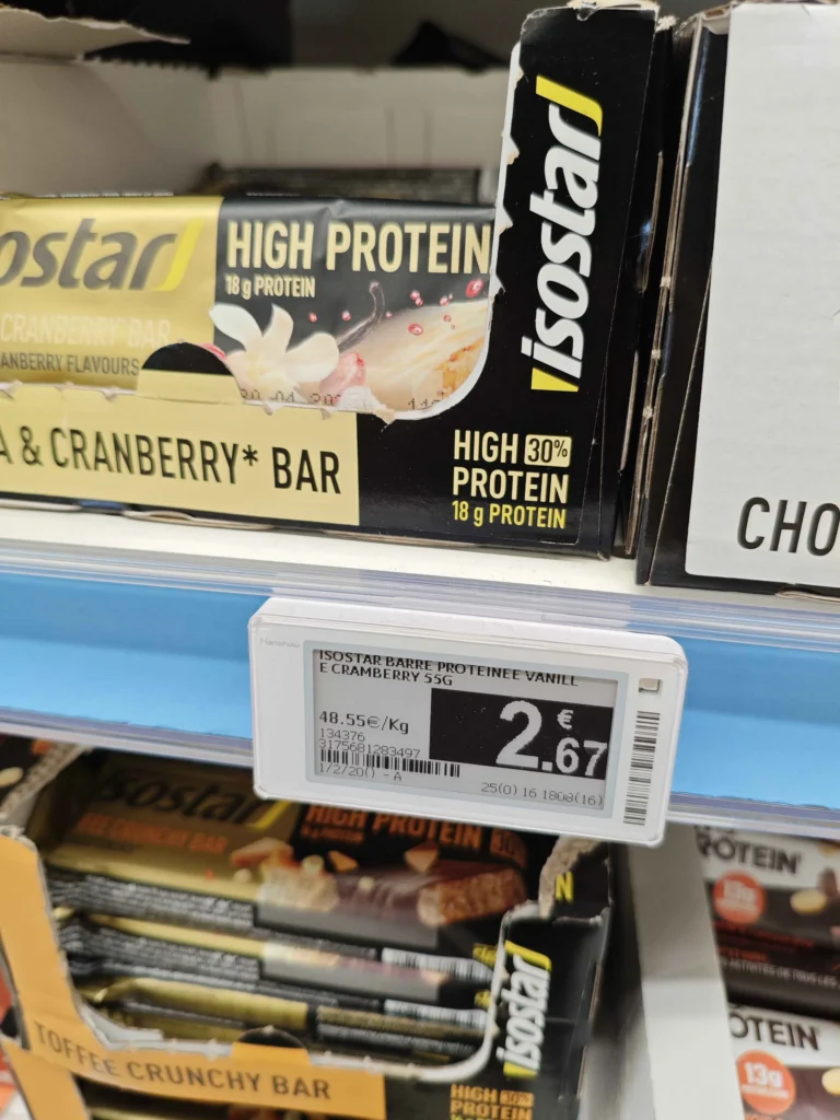 prix en magasin barre proteine Isostar