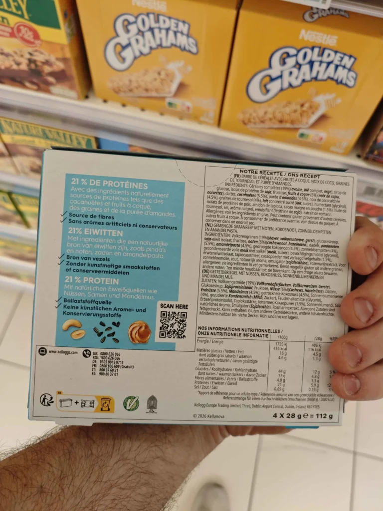 composition Barre High Protein Special K