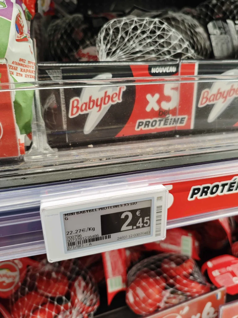 prix en rayon de magasin Babybel Protéine