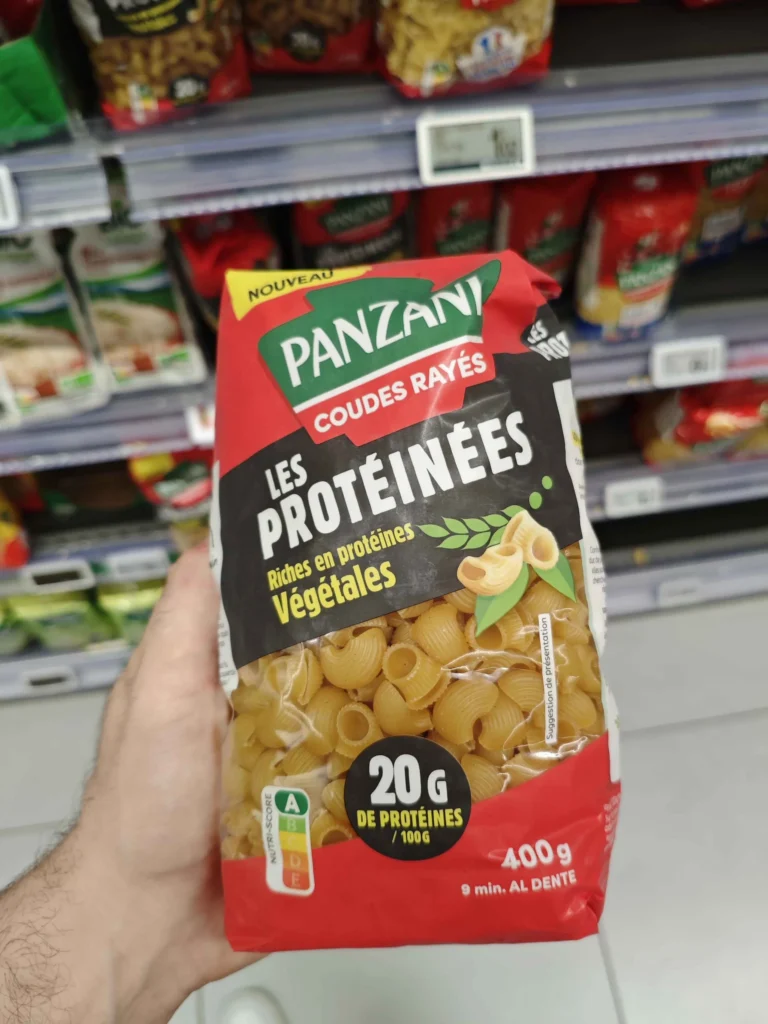 test p&acirc;tes prot&eacute;in&eacute;es Panzani