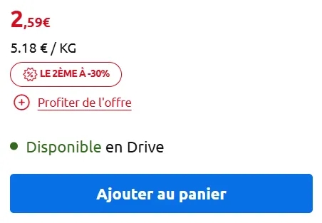 prix P&acirc;tes Protein Carrefour Sensation