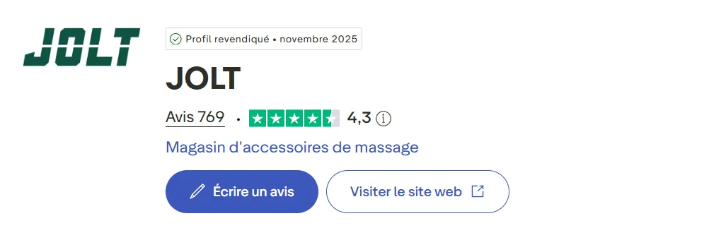 Avis client trustpilot Jolt