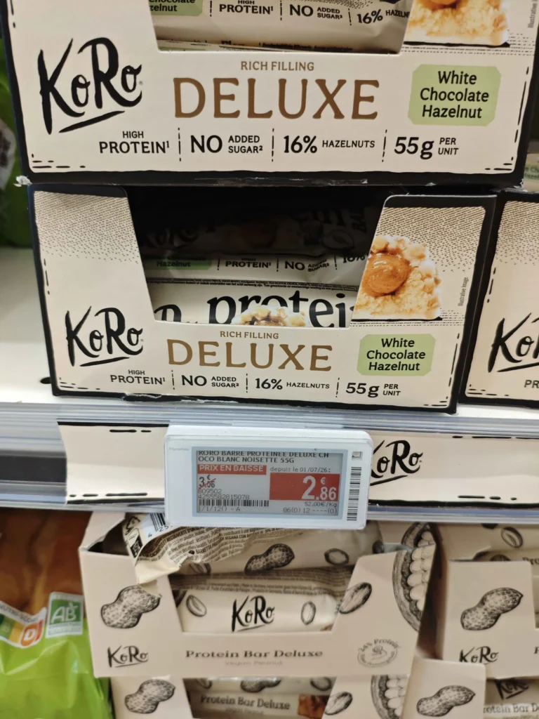 prix en magasin Barre proteine KoRo