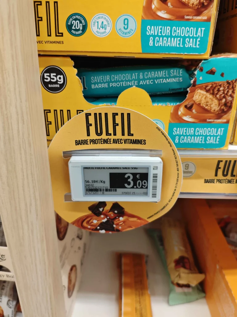 prix en magasin barre proteine Fulfil