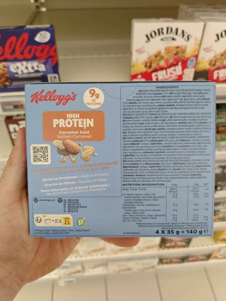 composition Barre Kellogg's High Protein