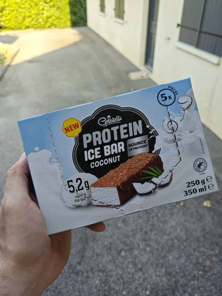 barre glace protéinée Lidl gelatelli coco