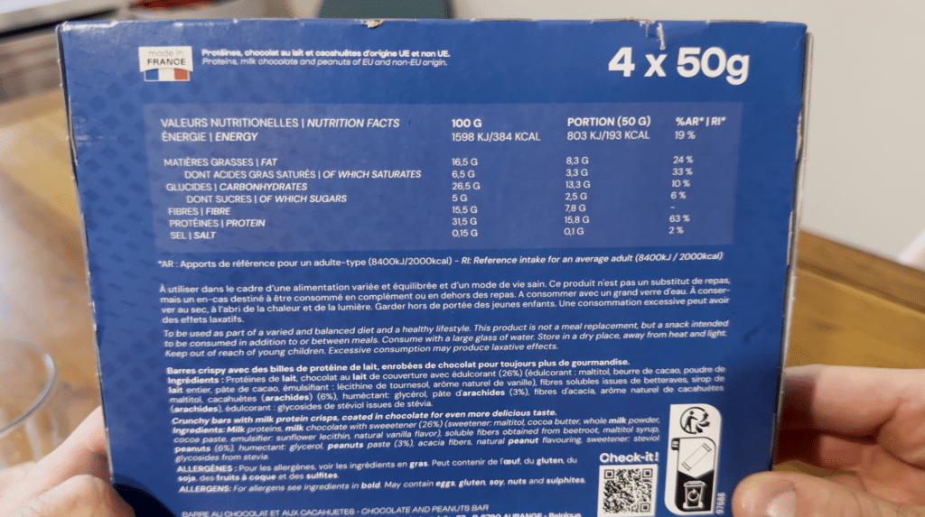 composition Protein Crispy Bar Nutrimuscle